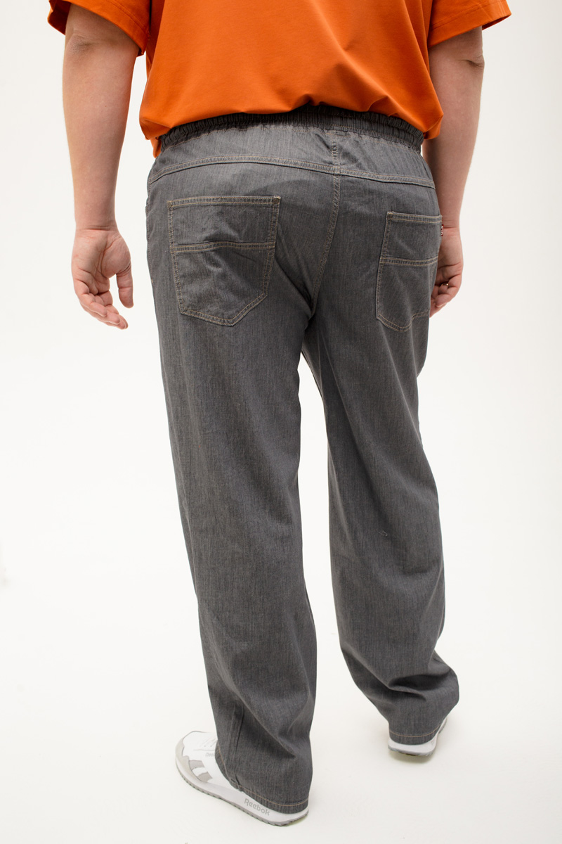 Мужские джинсы с круговой резинкой большого размера, арт 9150/3
