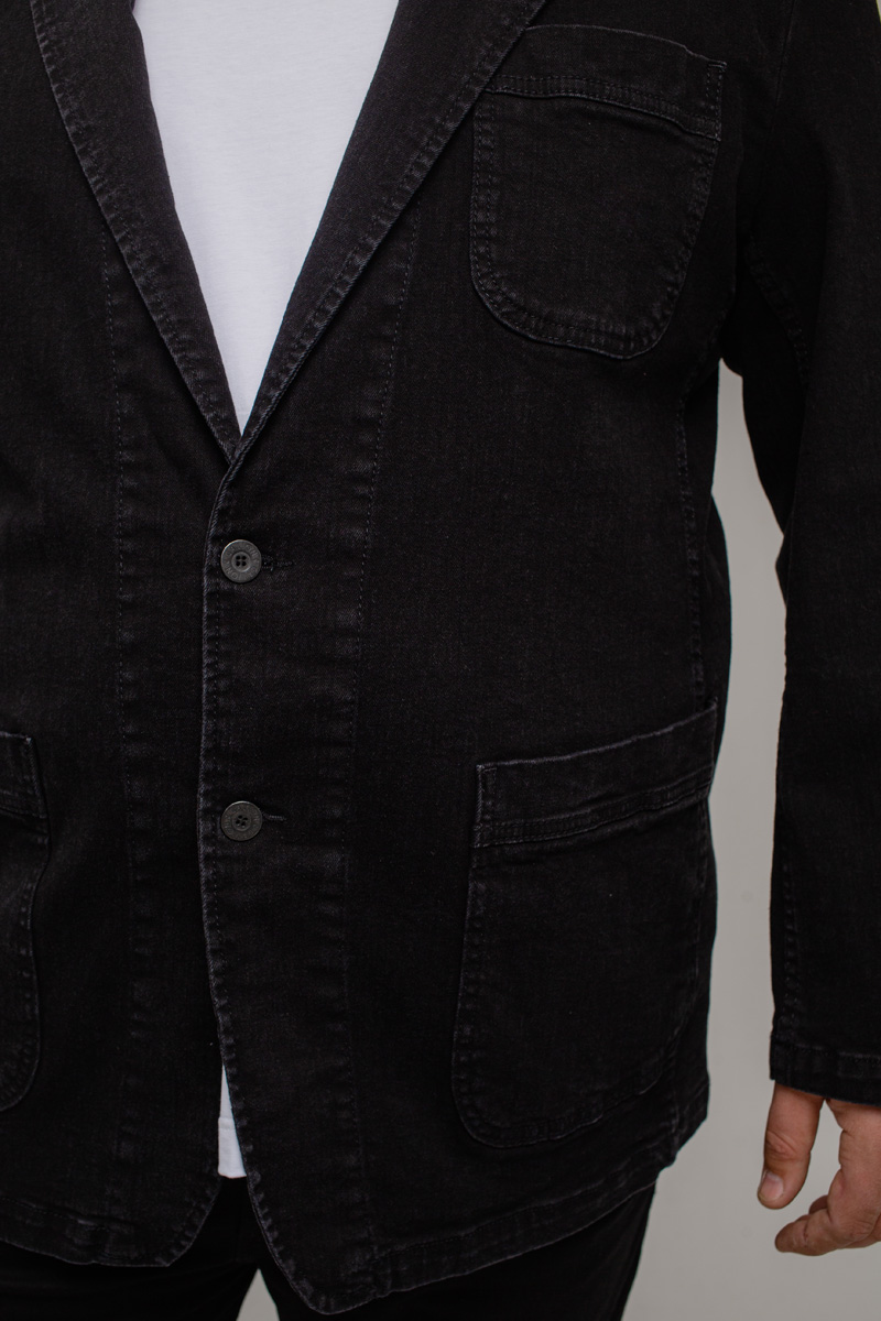 Мужской Пиджак джинсовый большого размера, арт 21127/1