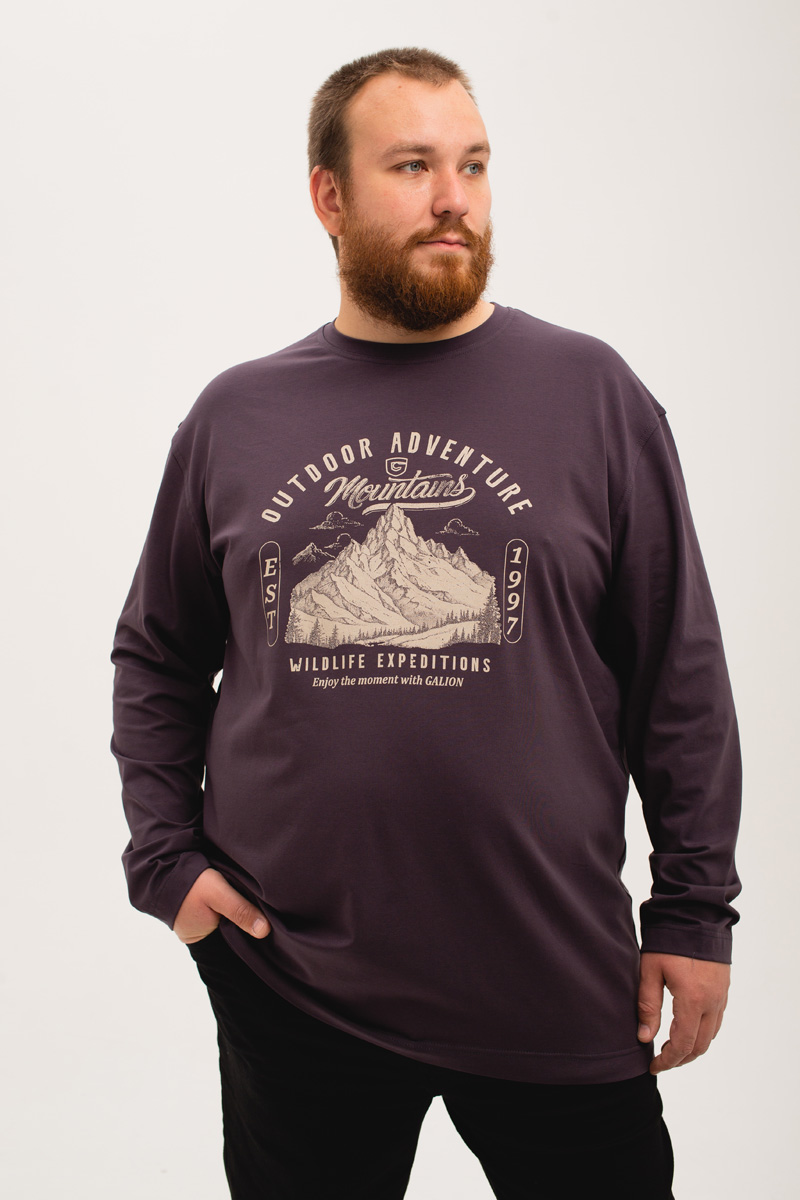 Лонгслив мужской мужская борльшого размера, арт 40140/3/63