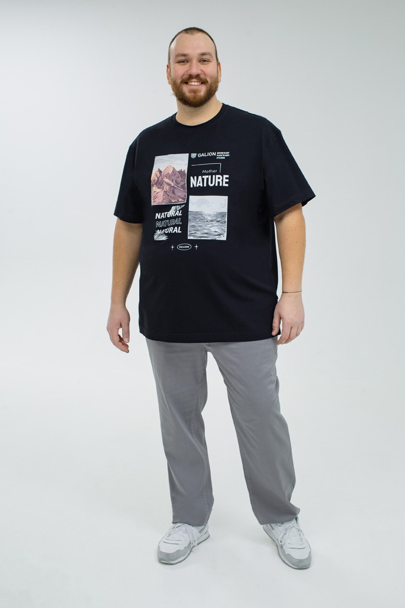 Футболка мужская мужская больших размеров, арт 4080/1/72 