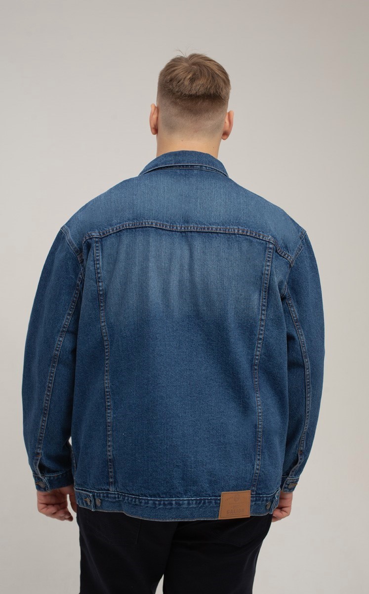 Мужская джинсовая куртка большого размера, арт 25190/1