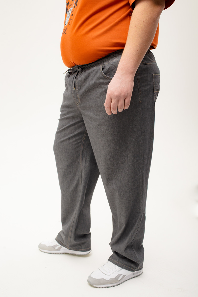 Мужские джинсы с круговой резинкой большого размера, арт 9150/3