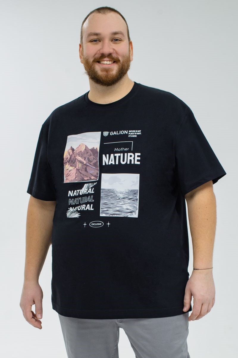 Футболка мужская мужская больших размеров, арт 4080/1/72 