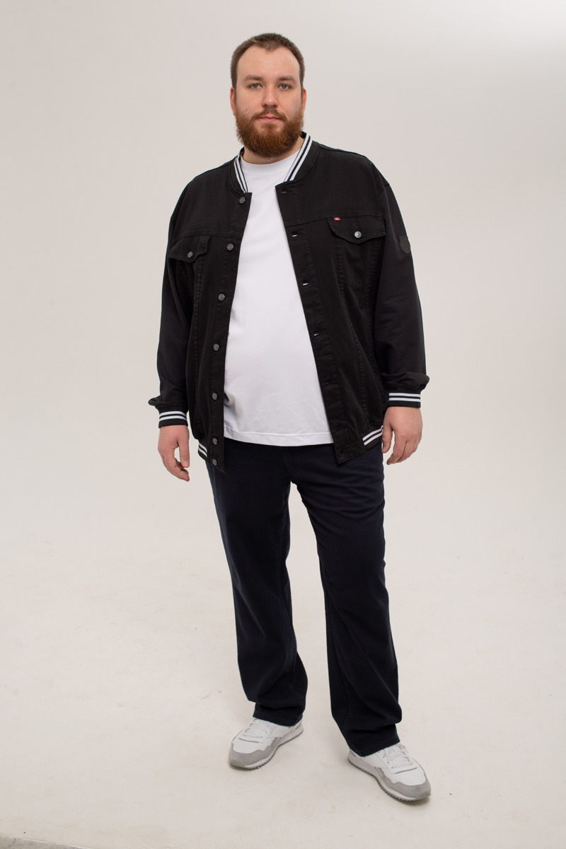 Мужская джинсовая куртка большого размера, арт 25237 