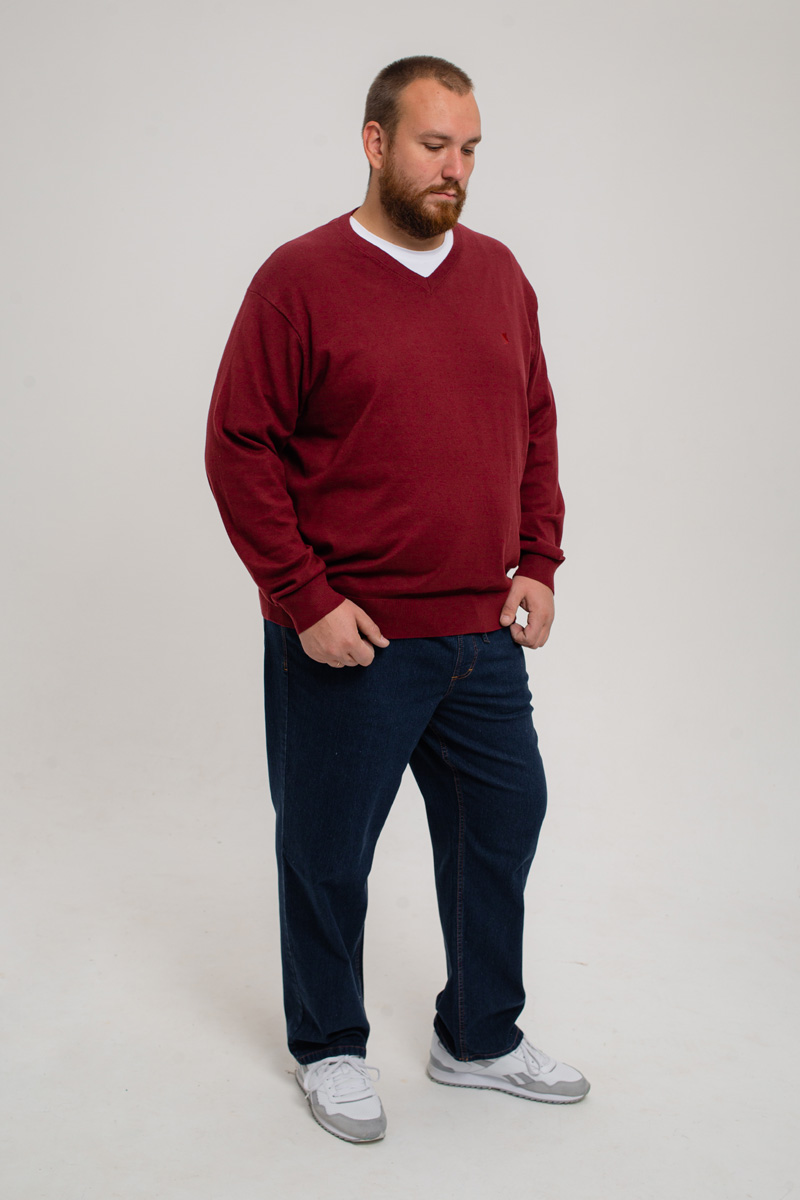 Мужские джинсы с круговой резинкой большого размера, арт 9146