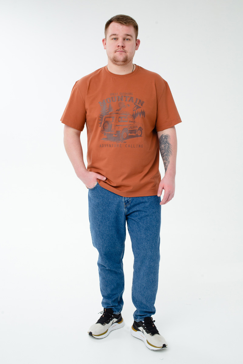 Футболка мужская мужская больших размеров, арт 4080/10/70 