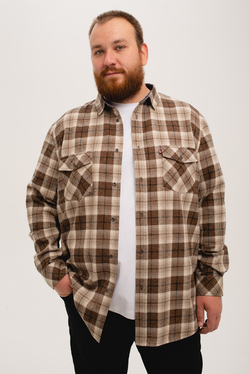 Рубашка  мужская большого размера, арт 20222/2