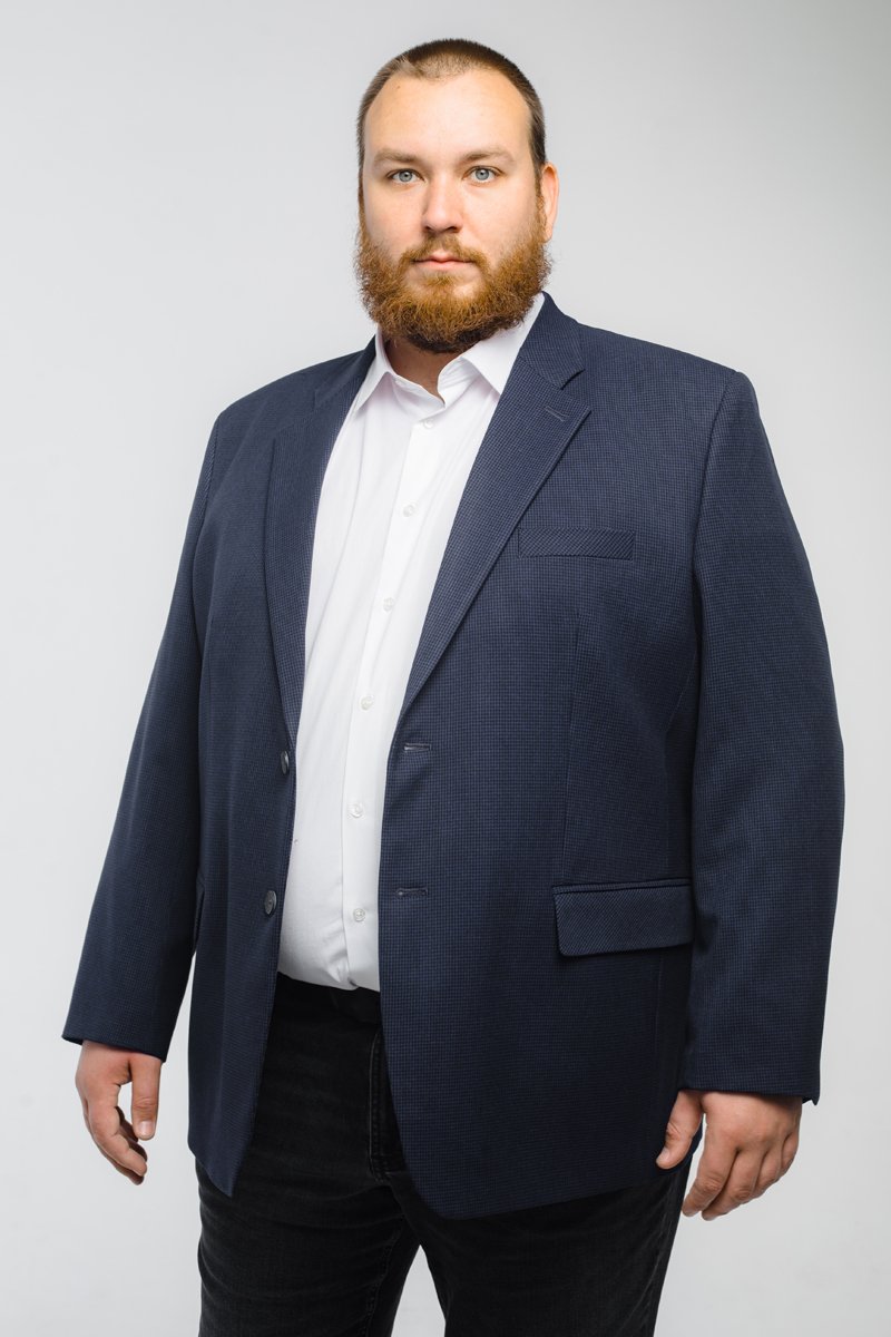 Мужской пиджак большого размера, арт 21121/8