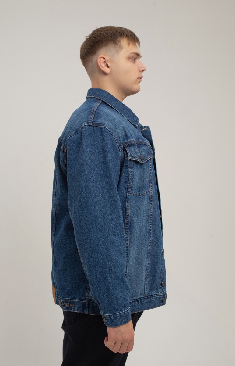 Мужская джинсовая куртка большого размера, арт 25190/1