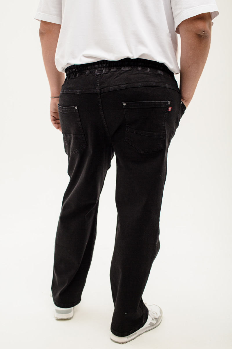 Мужские джинсы с круговой резинкой большого размера, арт 9146/2