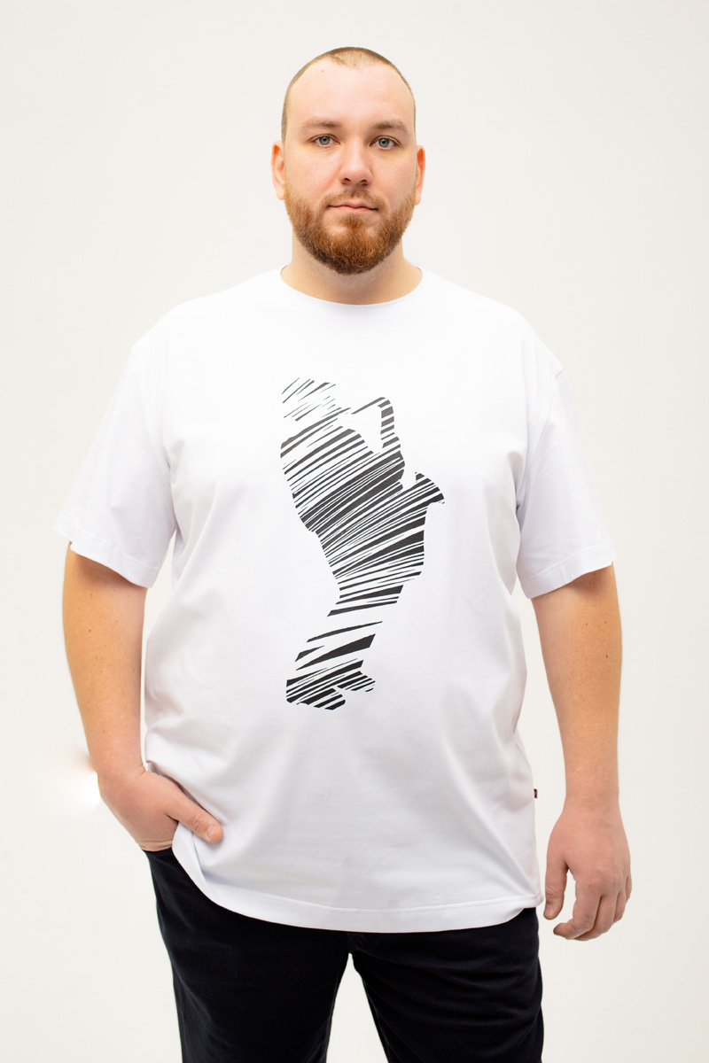 Футболка мужская мужская больших размеров, арт 4080/14/44 