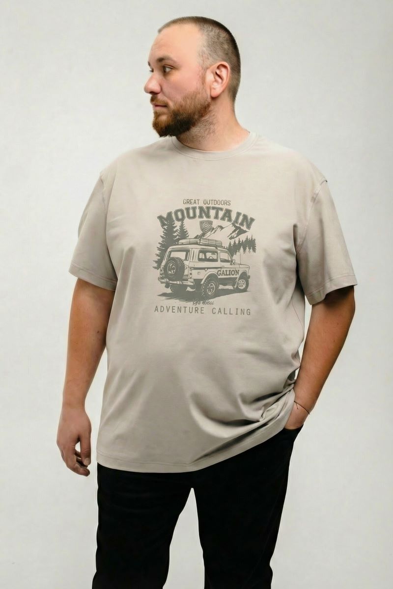 Футболка мужская мужская больших размеров, арт 4080/3/70 