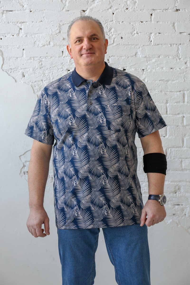 Мужская футболка-поло большого размера, арт 50267