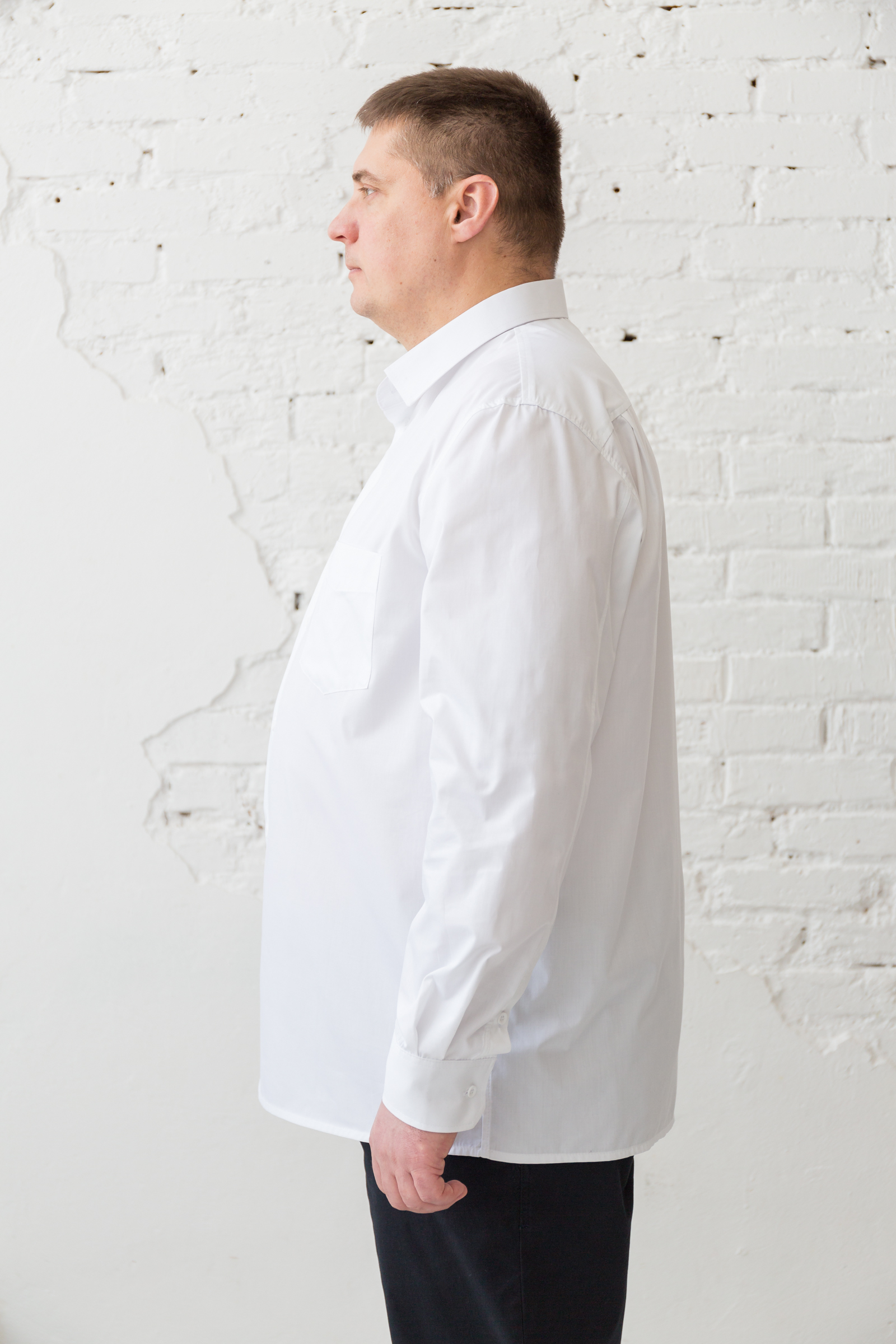 Мужская сорочка мужская большого размера, арт 501Б-01