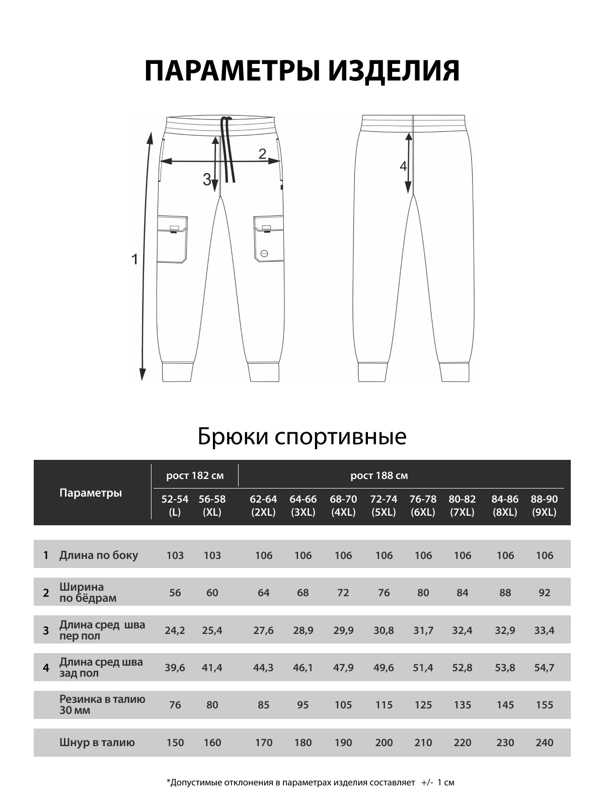 Брюки спортивные