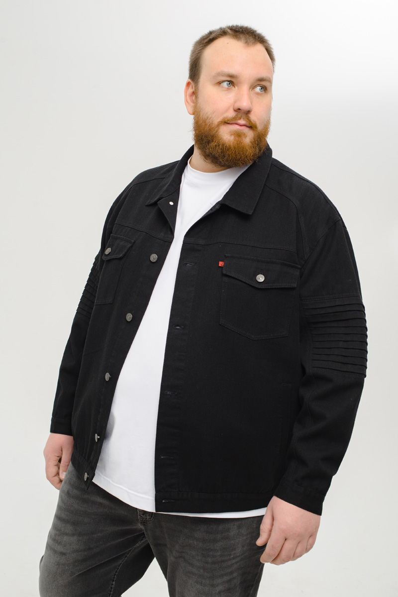 Мужская джинсовая куртка большого размера, арт 25442 