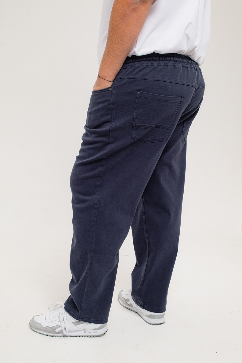 Мужские джинсы с круговой резинкой большого размера, арт 9175/4