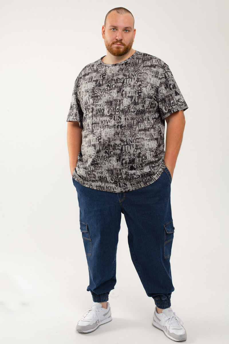 Мужские джинсы джоггеры большого размера, арт 9172 