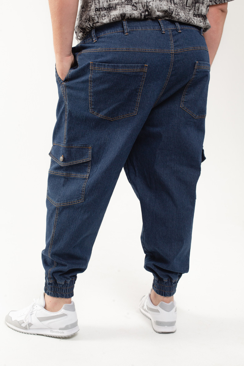 Мужские джинсы джоггеры большого размера, арт 9172 