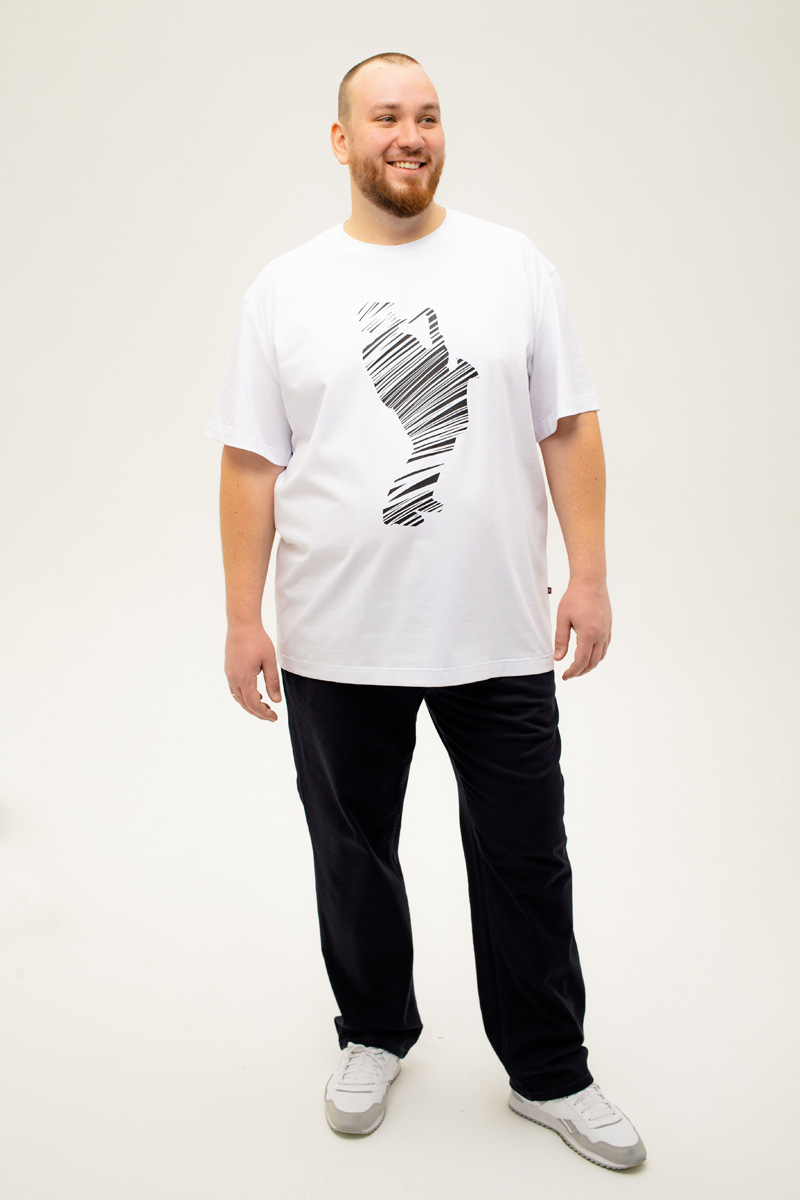 Футболка мужская мужская больших размеров, арт 4080/14/44 