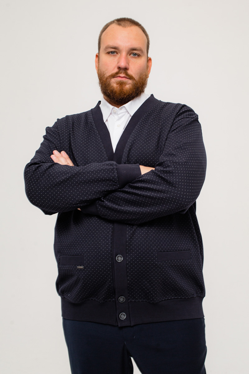 Кардиган мужской мужской большого размера, арт 60229/1