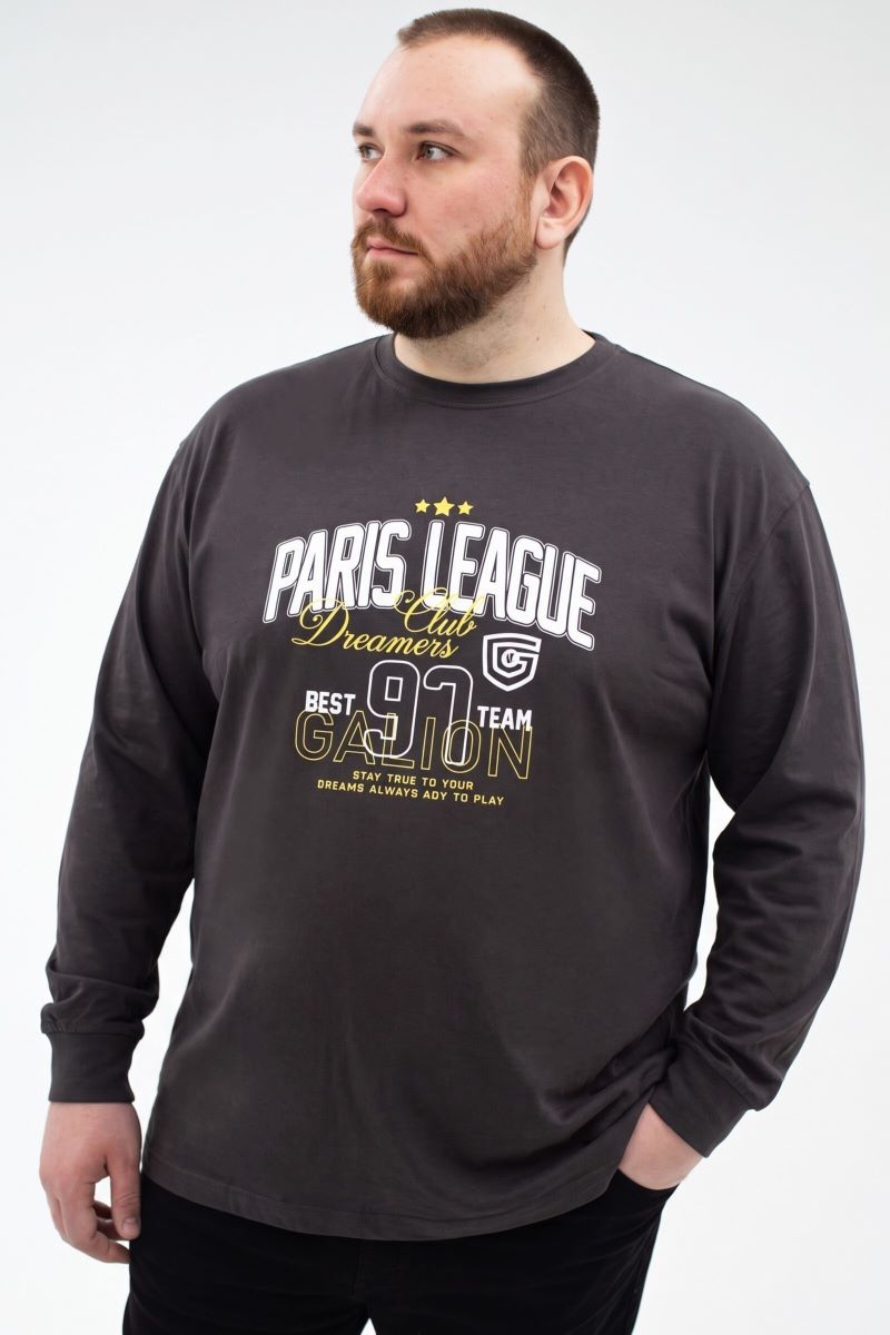 Лонгслив мужской мужская борльшого размера, арт 40420/18/100