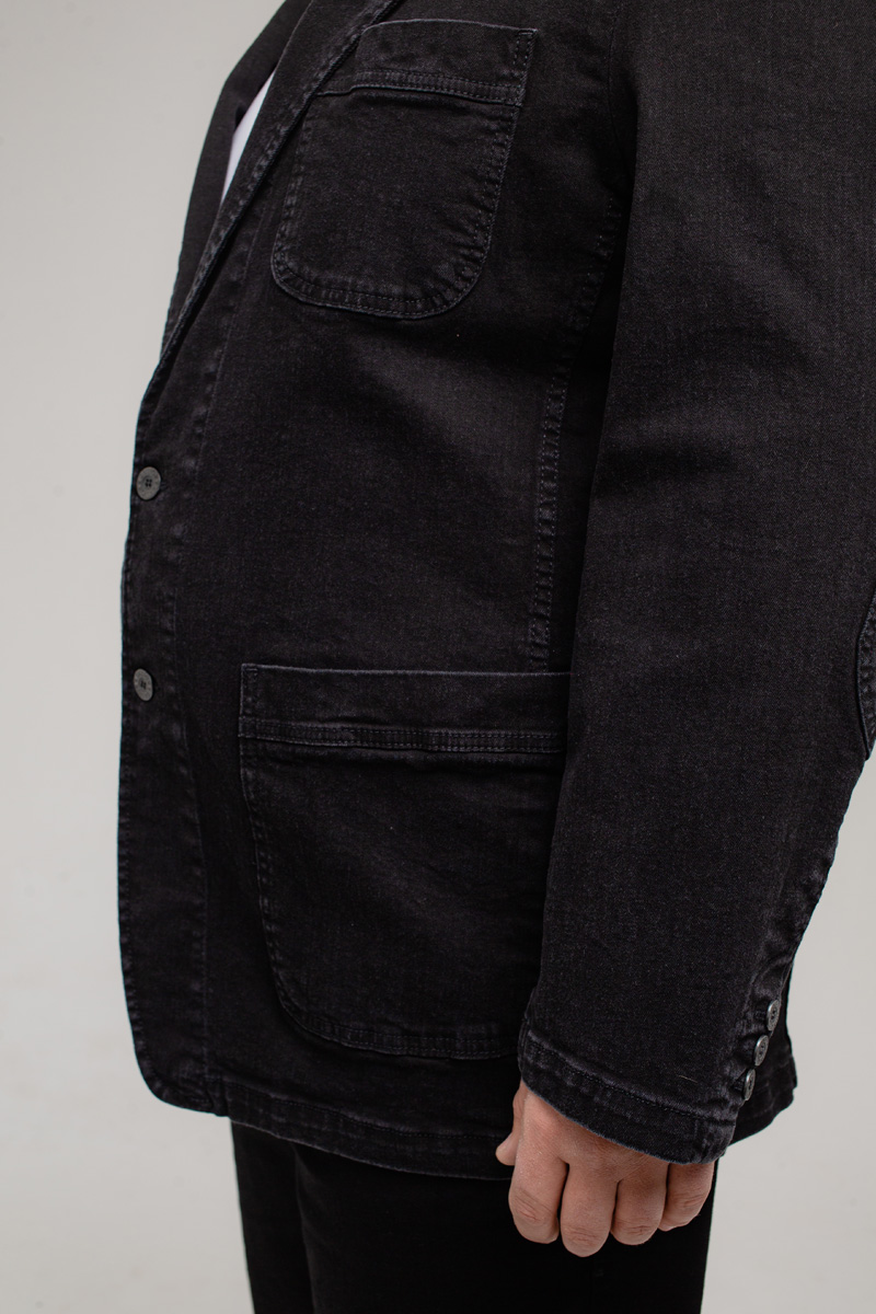 Мужской Пиджак джинсовый большого размера, арт 21127/1