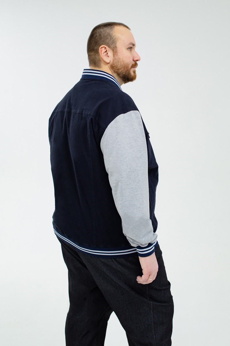 Мужская джинсовая куртка большого размера, арт 25237/4