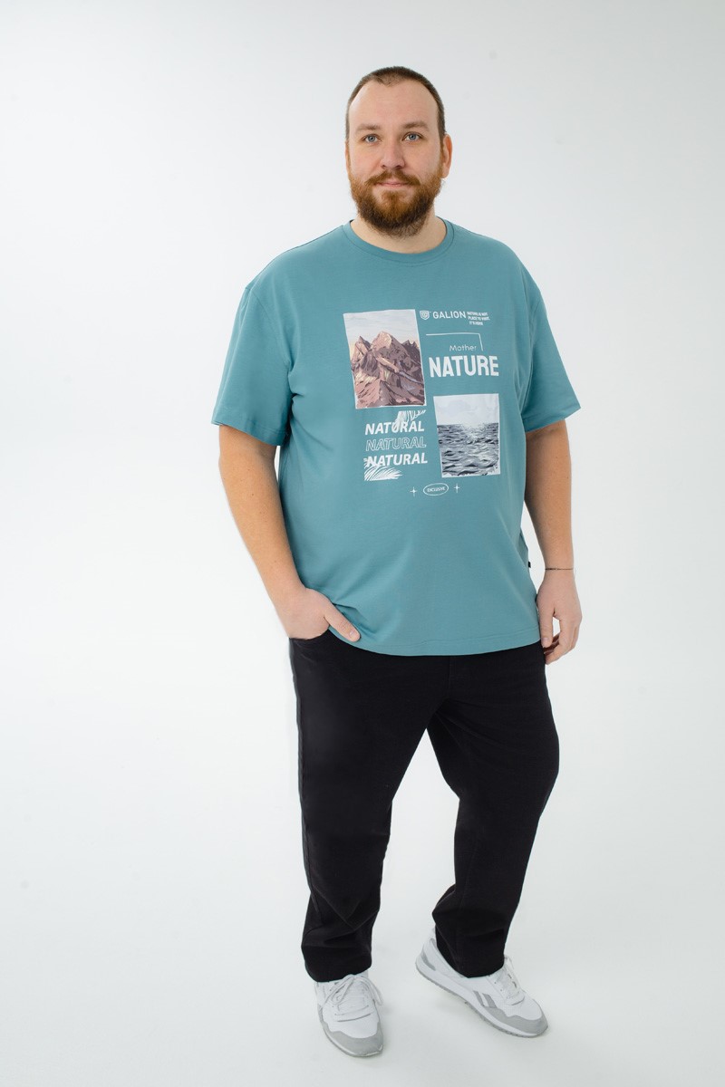 Футболка мужская мужская больших размеров, арт 4080/35/72 