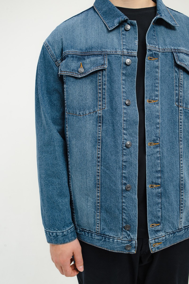 Мужская джинсовая куртка большого размера, арт 25190/1