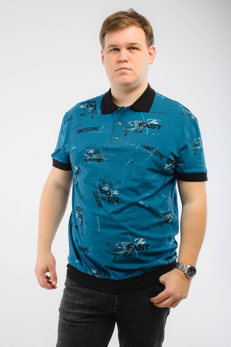 Мужская футболка-поло большого размера, арт 50297/2