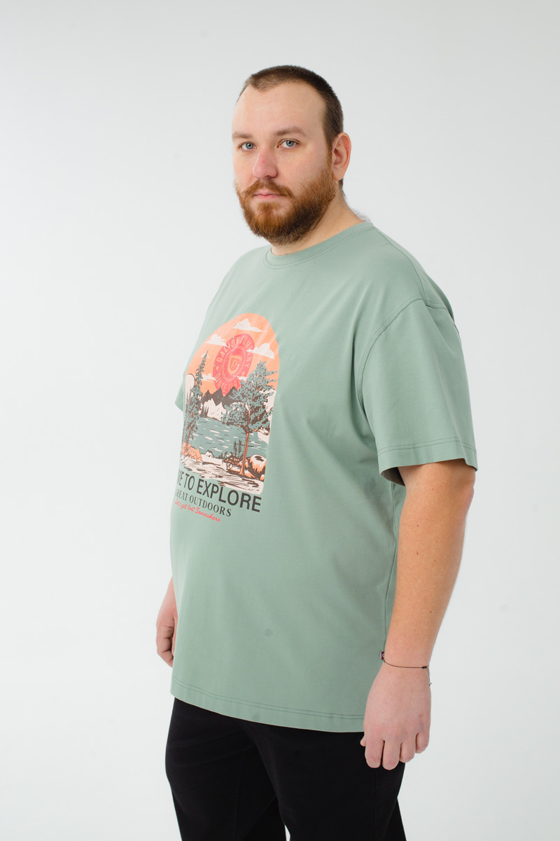 Футболка мужская мужская больших размеров, арт 4080/25/75 