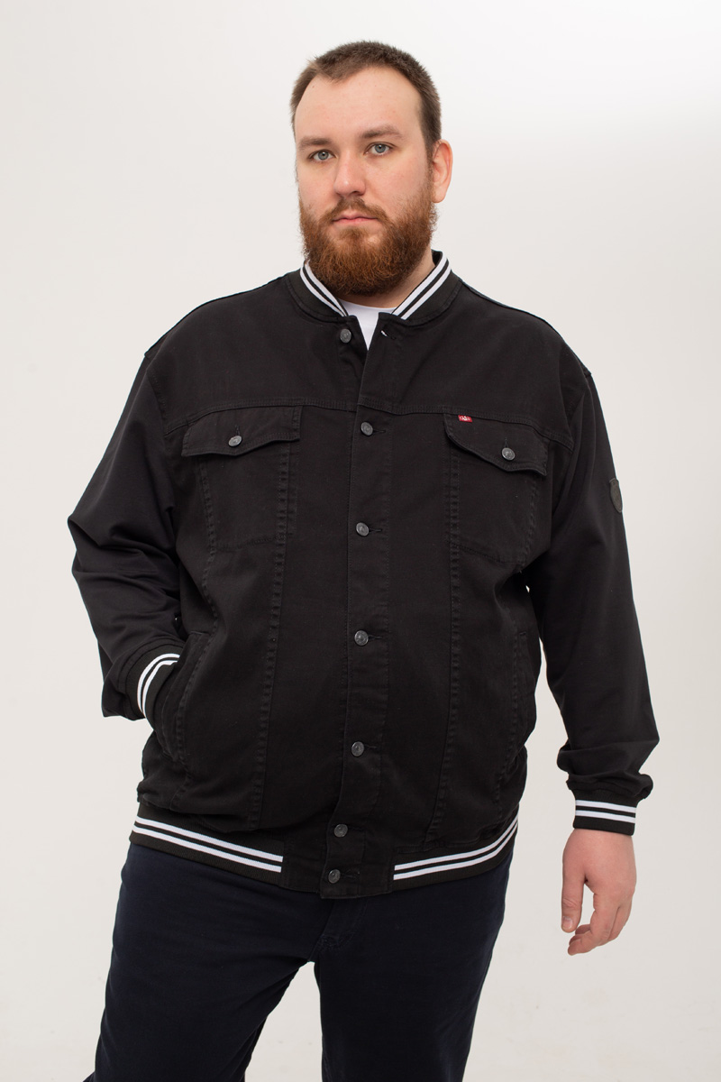 Мужская джинсовая куртка большого размера, арт 25237 