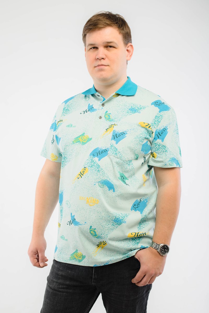 Мужская футболка-поло большого размера, арт 50290/9