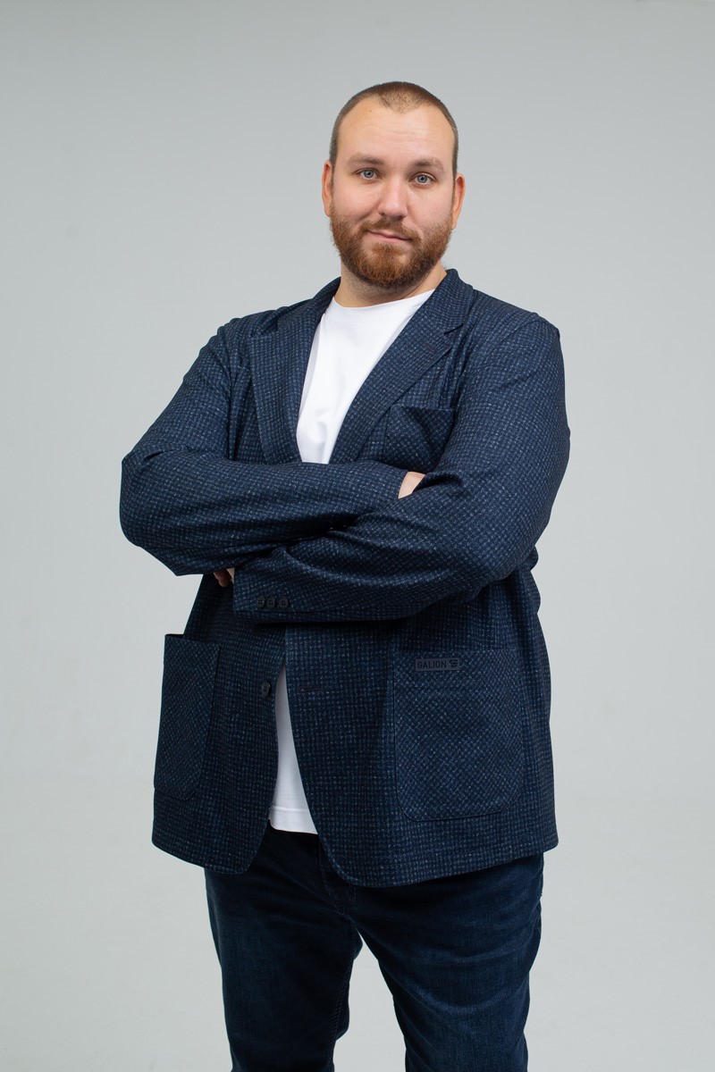 Мужской пиджак  большого размера, арт 21134/7