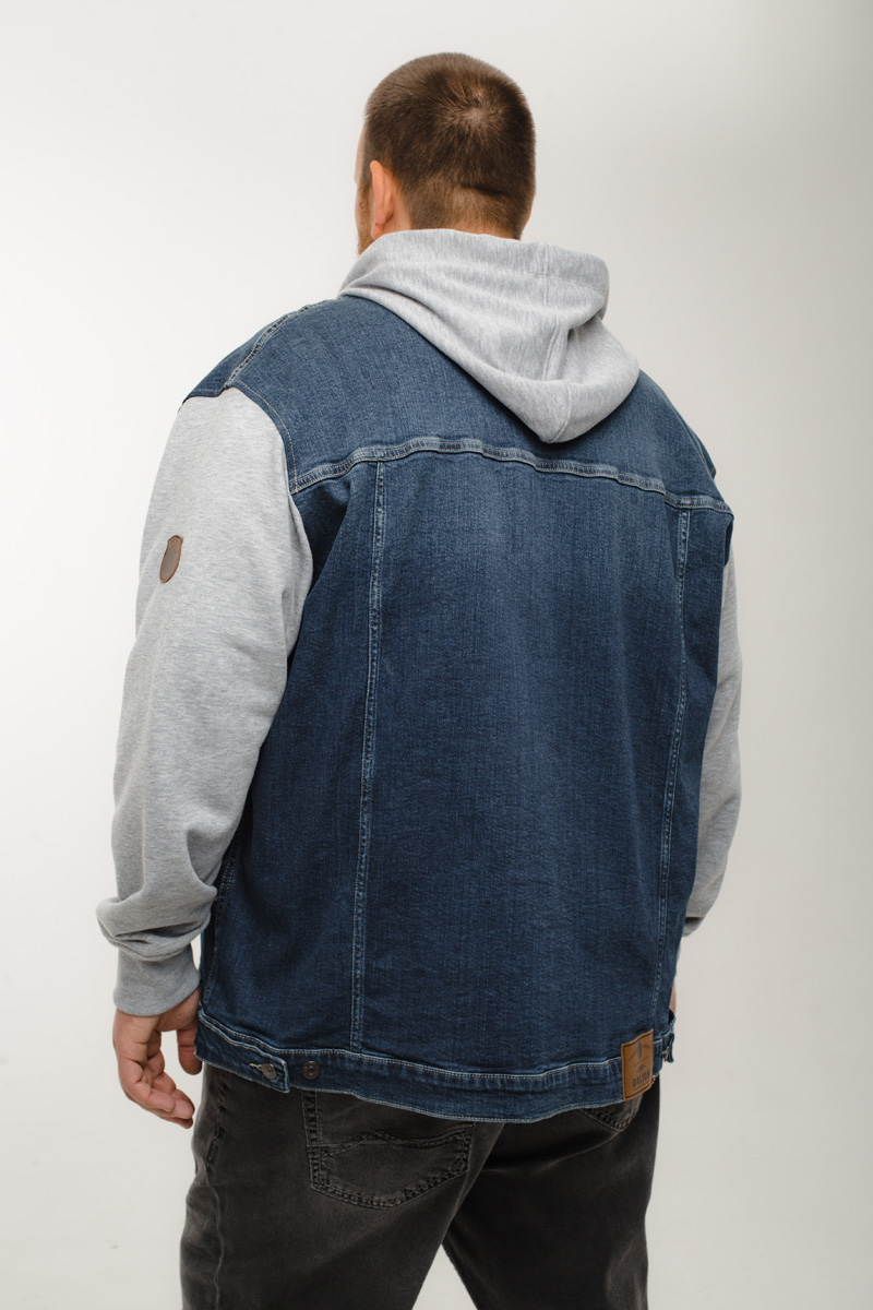 Мужская джинсовая куртка большого размера, арт 25290