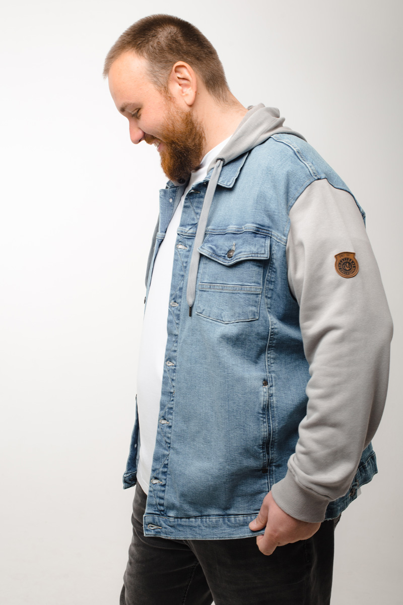 Мужская джинсовая куртка большого размера, арт 25290/5