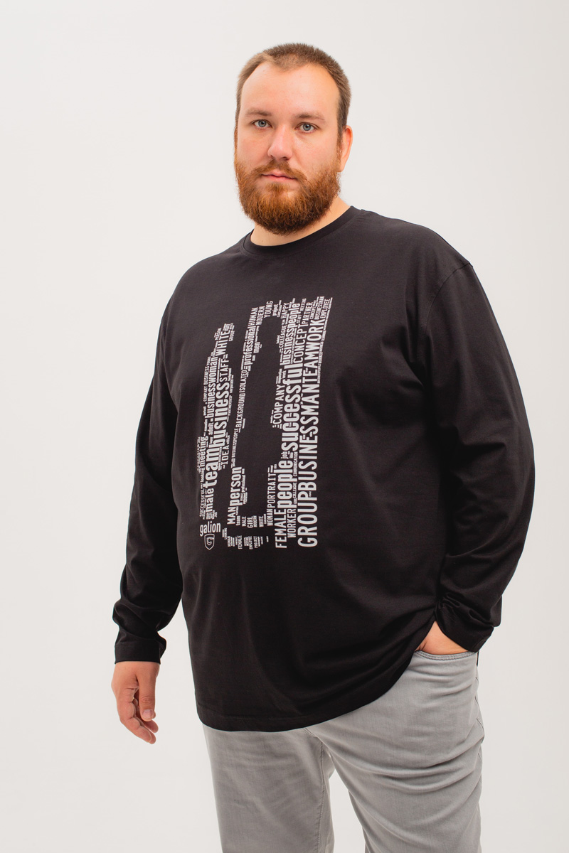 Лонгслив мужской мужская борльшого размера, арт 40140/1/61