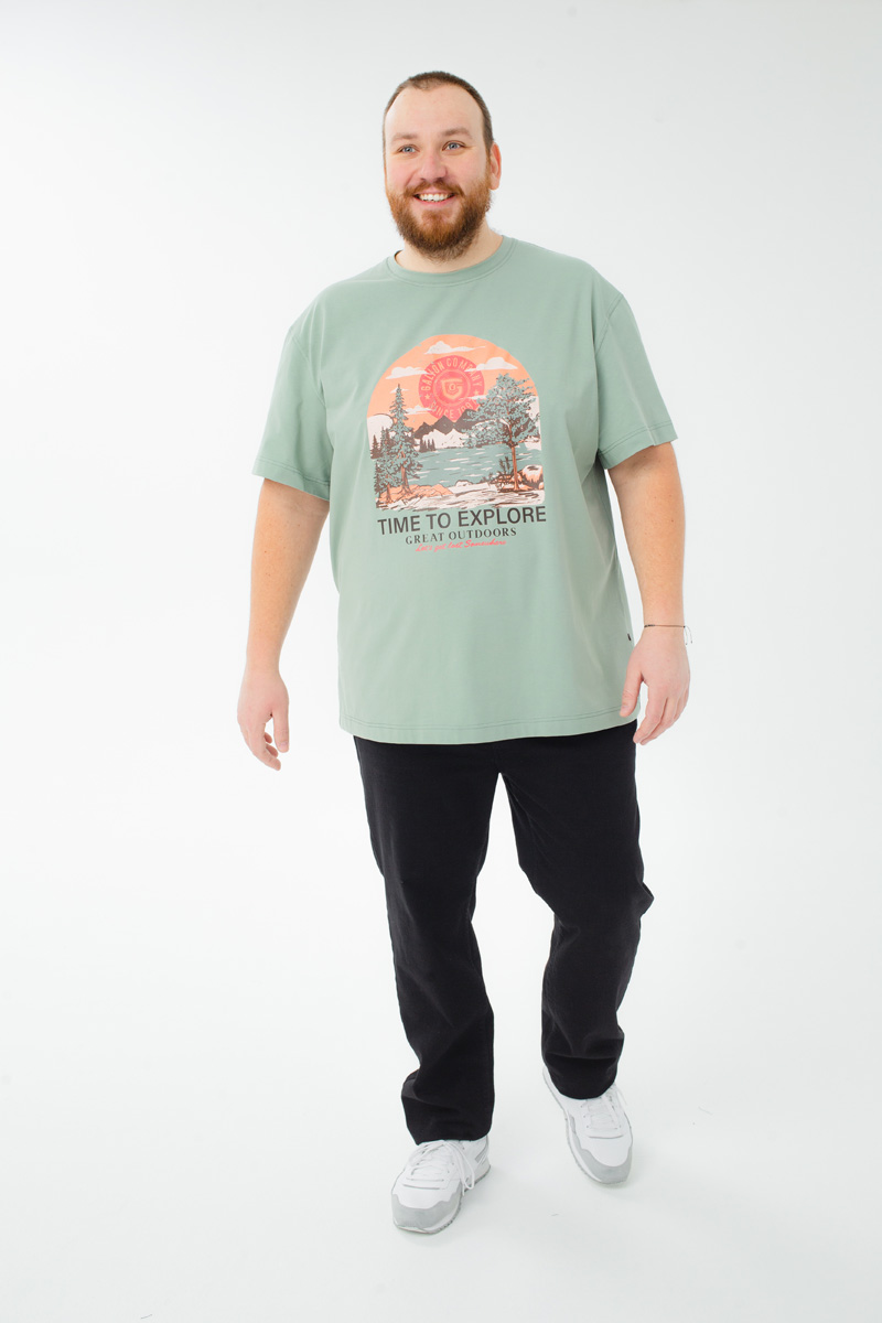 Футболка мужская мужская больших размеров, арт 4080/25/75 