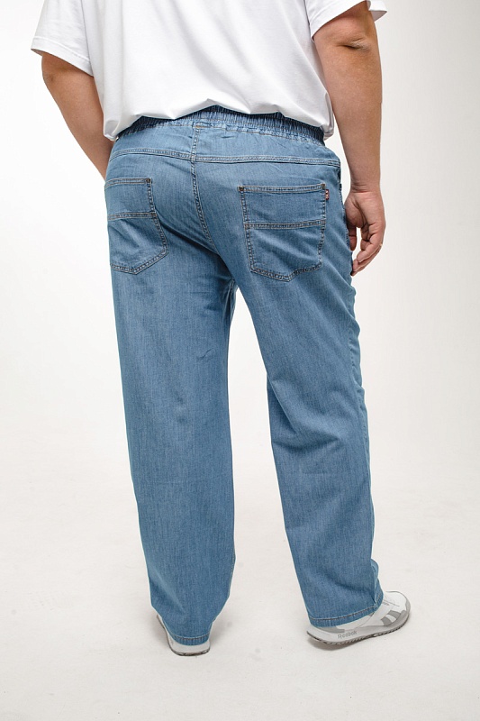 Мужские джинсы с круговой резинкой большого размера, арт 9150/4