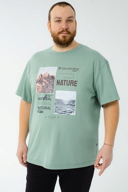 Футболка мужская мужская больших размеров, арт 4080/25/72 