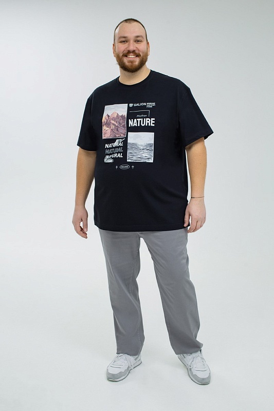 Футболка мужская мужская больших размеров, арт 4080/1/72 