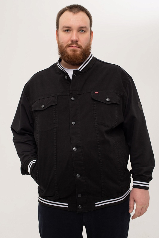 Мужская джинсовая куртка большого размера, арт 25237 