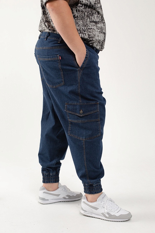 Мужские джинсы джоггеры большого размера, арт 9172 