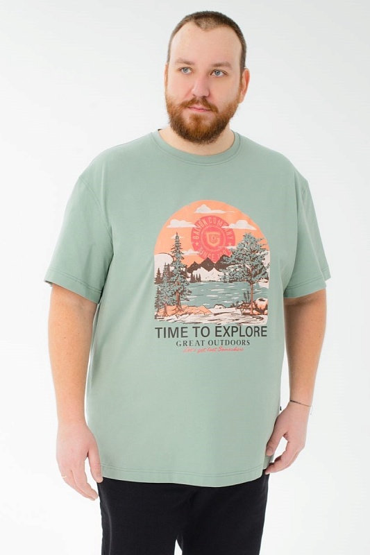 Футболка мужская мужская больших размеров, арт 4080/25/75 