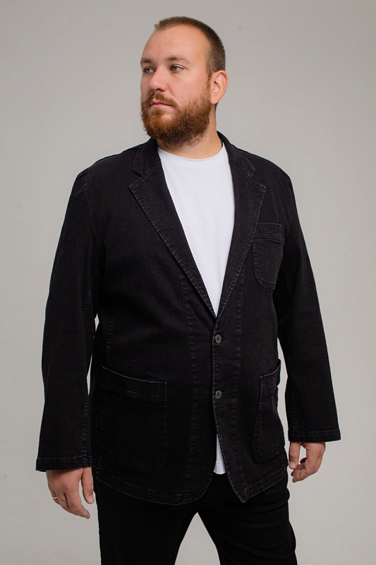Мужской Пиджак джинсовый большого размера, арт 21127/1