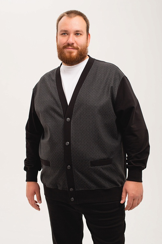 Кардиган мужской мужской большого размера, арт 60236/9