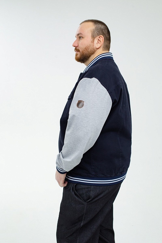 Мужская джинсовая куртка большого размера, арт 25237/4