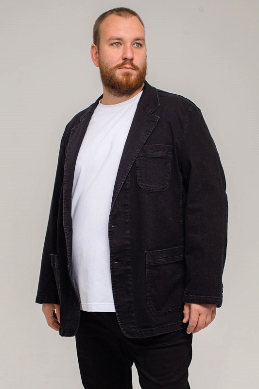 Мужской Пиджак джинсовый большого размера, арт 21127/1