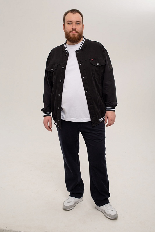 Мужская джинсовая куртка большого размера, арт 25237 